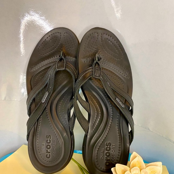 CROCS Shoes - Like new crocs leather strap very comfortable a must have